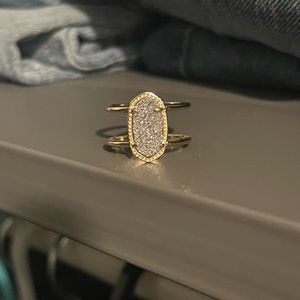 Kendra Scott gold and druzy ring